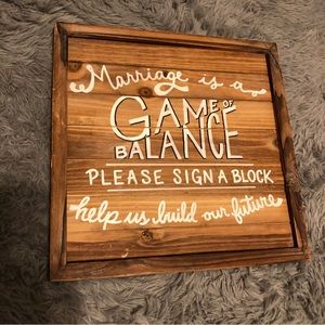 Jenga Wedding Sign